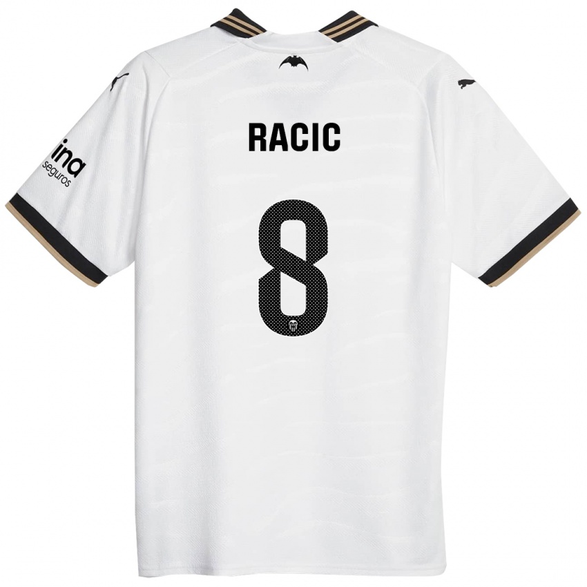 Női Uros Racic #8 Fehér Hazai Jersey 2023/24 Mez Póló Ing