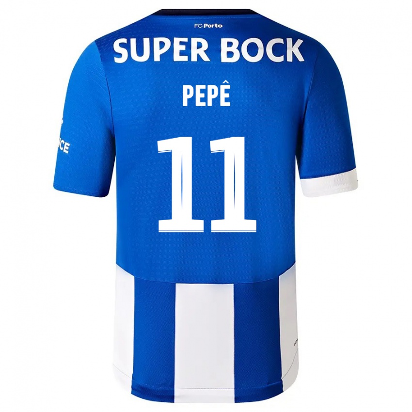 Női Pepe #11 Kék Fehér Hazai Jersey 2023/24 Mez Póló Ing