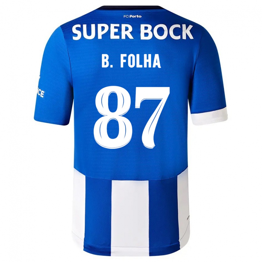 Női Bernardo Folha #87 Kék Fehér Hazai Jersey 2023/24 Mez Póló Ing