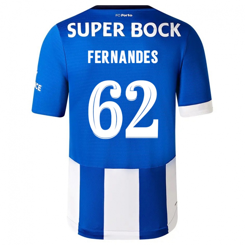 Női Rodrigo Fernandes #62 Kék Fehér Hazai Jersey 2023/24 Mez Póló Ing