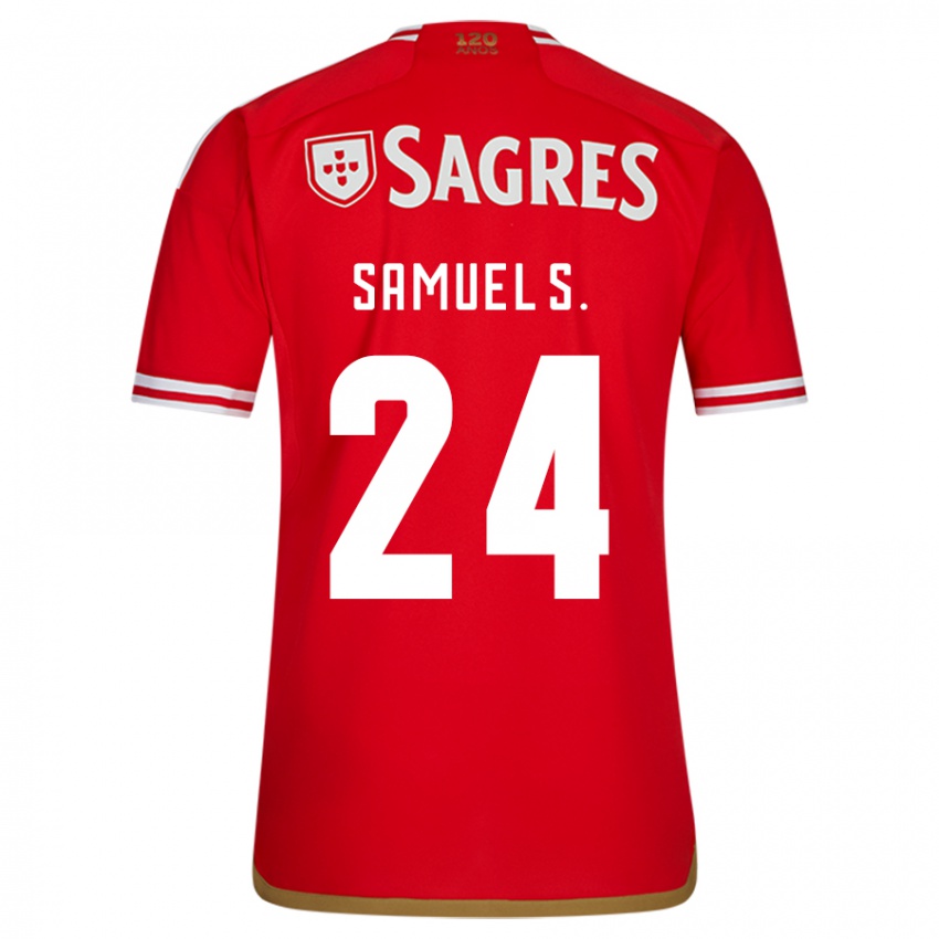 Női Samuel Soares #24 Piros Hazai Jersey 2023/24 Mez Póló Ing