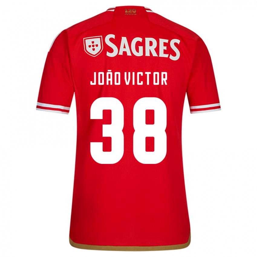 Női Joao Victor #38 Piros Hazai Jersey 2023/24 Mez Póló Ing