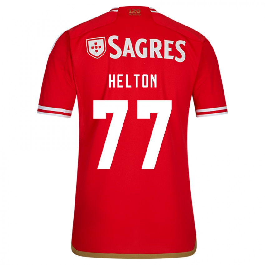 Női Helton Leite #77 Piros Hazai Jersey 2023/24 Mez Póló Ing