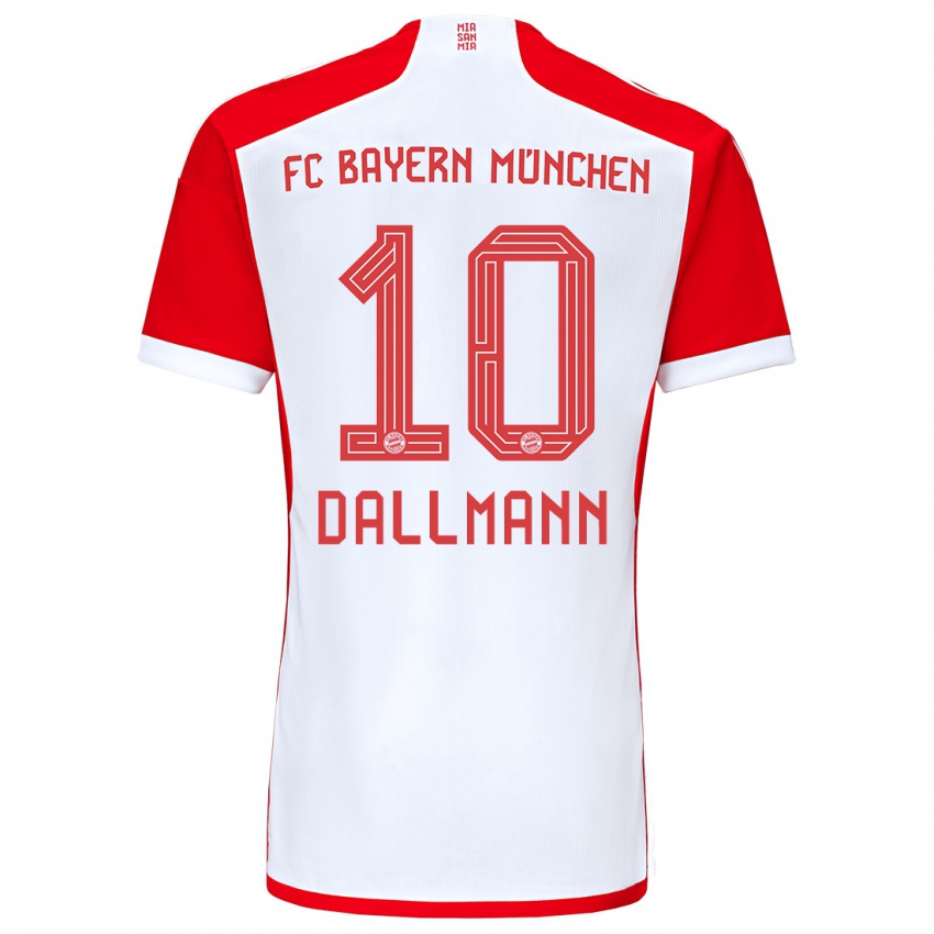 Női Linda Dallmann #10 Piros Fehér Hazai Jersey 2023/24 Mez Póló Ing