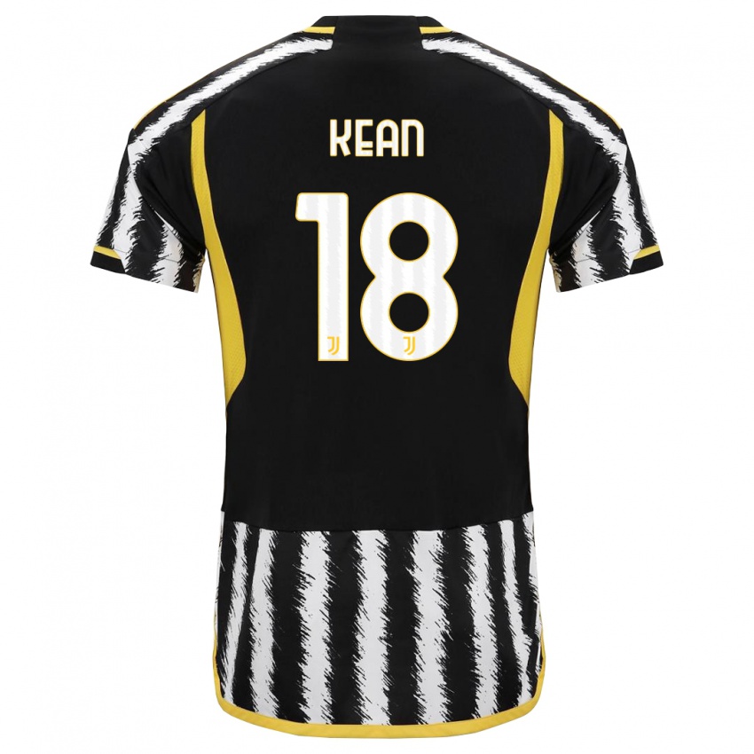 Női Moise Kean #18 Fekete-Fehér Hazai Jersey 2023/24 Mez Póló Ing