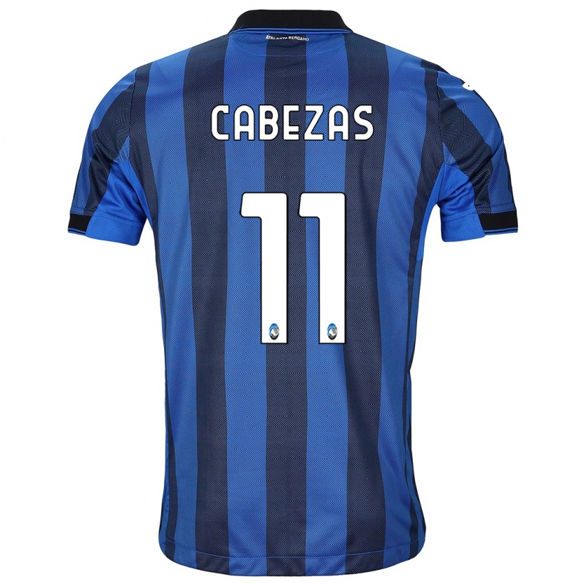 Női Bryan Cabezas #11 Fekete Kék Hazai Jersey 2023/24 Mez Póló Ing