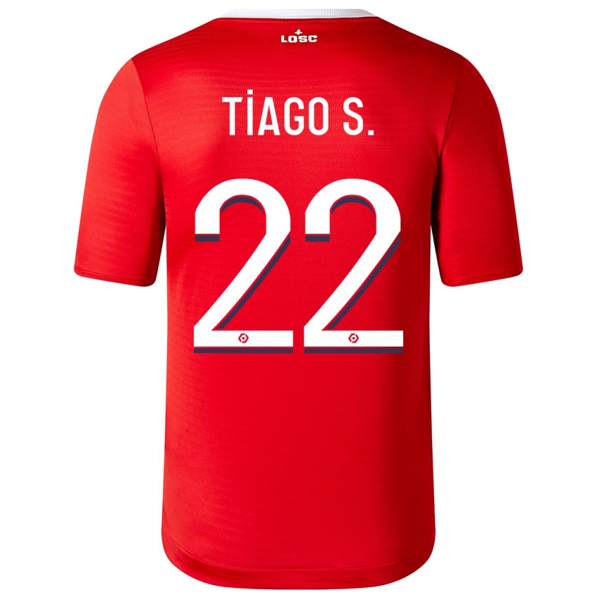 Női Tiago Santos #22 Piros Hazai Jersey 2023/24 Mez Póló Ing