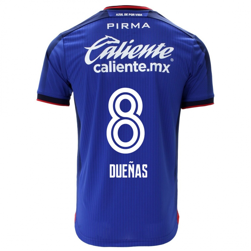 Női Jesus Duenas #8 Kék Hazai Jersey 2023/24 Mez Póló Ing