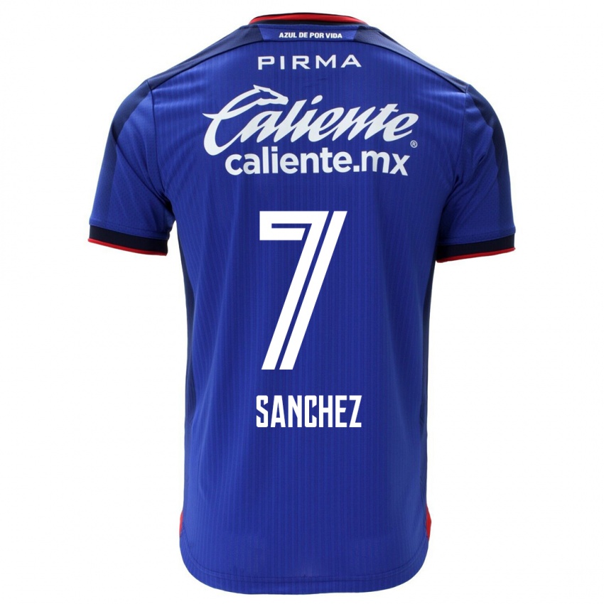 Női Andrea Sanchez #7 Kék Hazai Jersey 2023/24 Mez Póló Ing