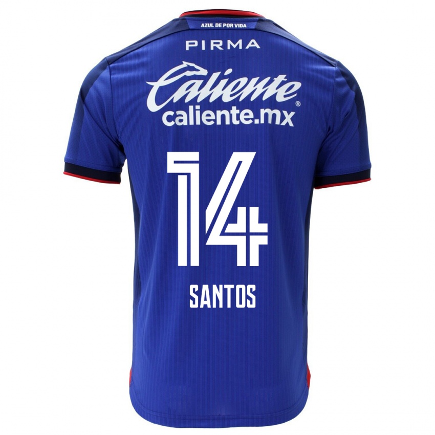 Női Eleisa Santos #14 Kék Hazai Jersey 2023/24 Mez Póló Ing