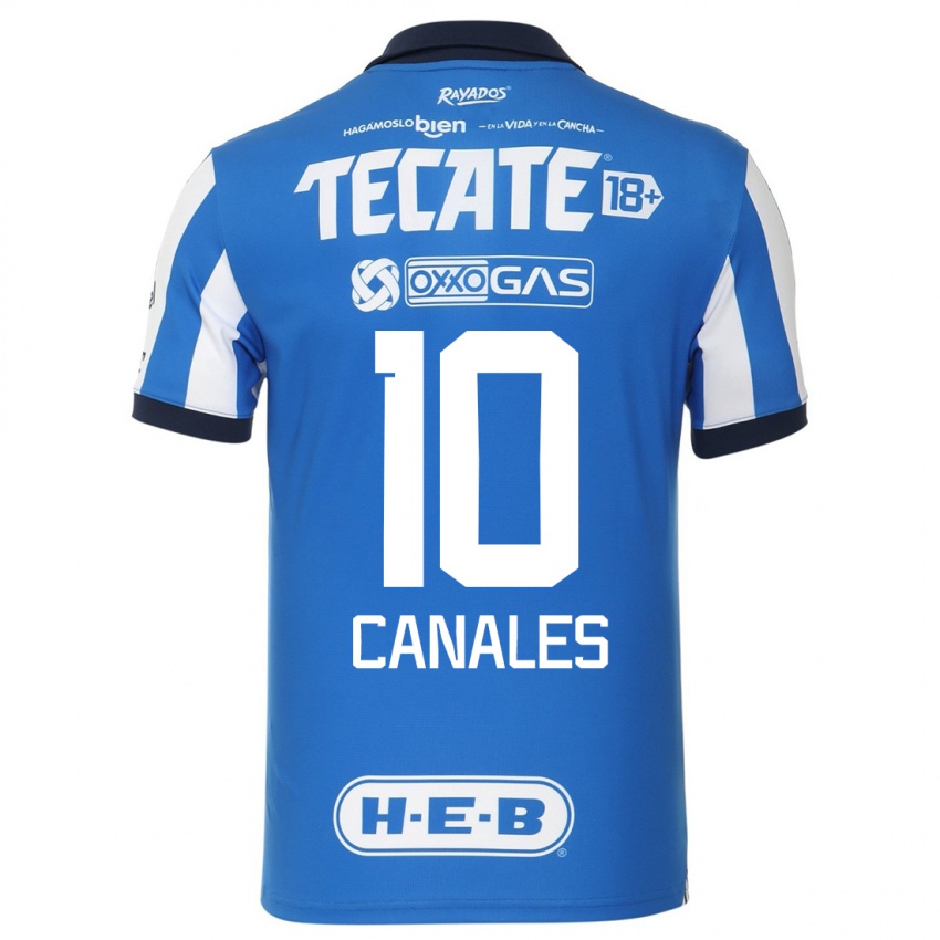 Női Sergio Canales #10 Kék Fehér Hazai Jersey 2023/24 Mez Póló Ing