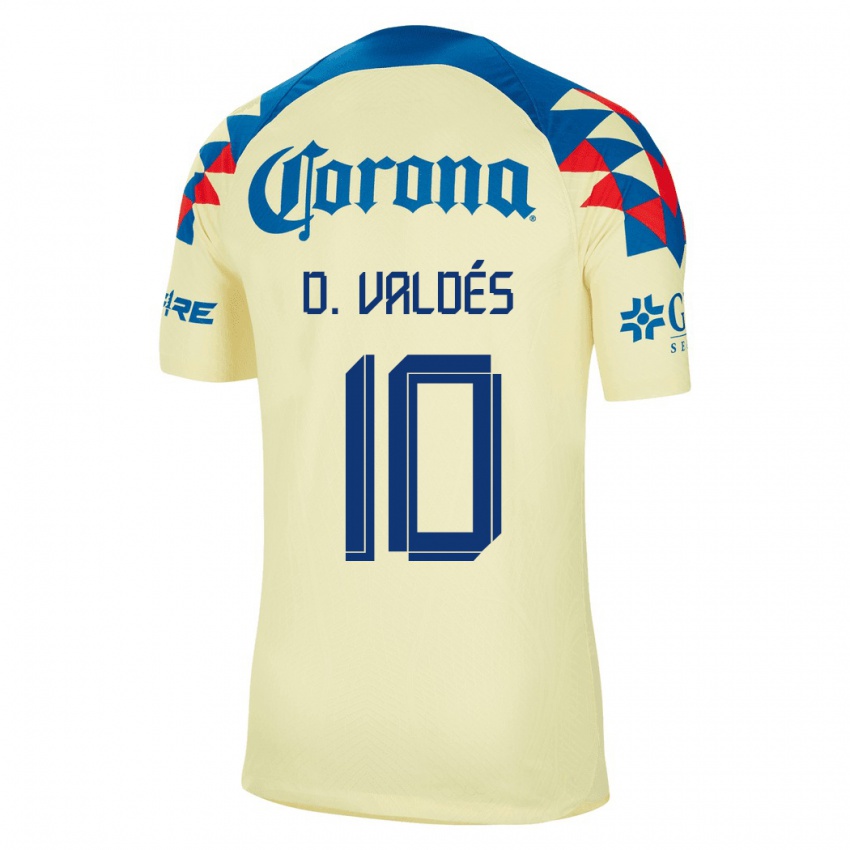 Női Diego Valdes #10 Sárga Hazai Jersey 2023/24 Mez Póló Ing