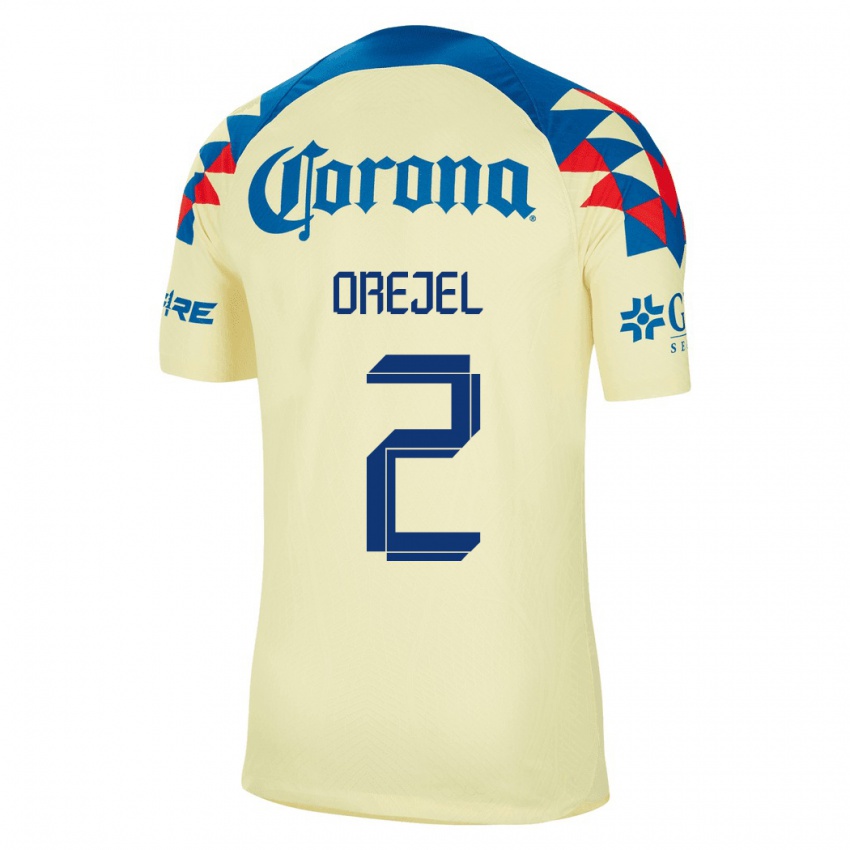 Női Jocelyn Orejel #2 Sárga Hazai Jersey 2023/24 Mez Póló Ing