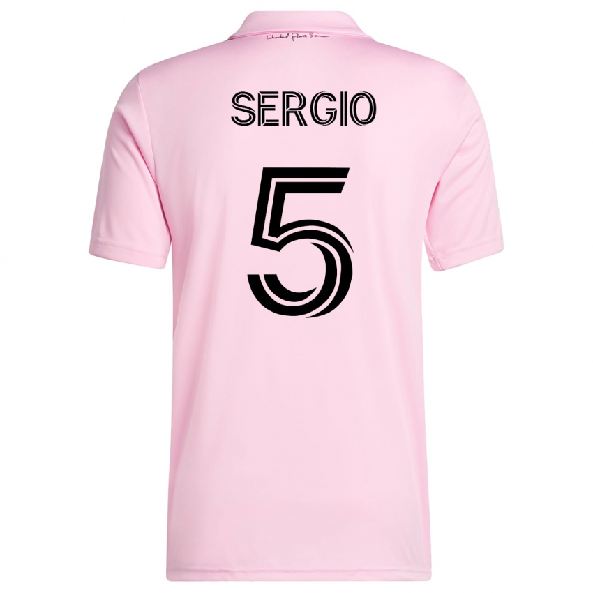 Női Sergio Busquets #5 Rózsaszín Hazai Jersey 2023/24 Mez Póló Ing