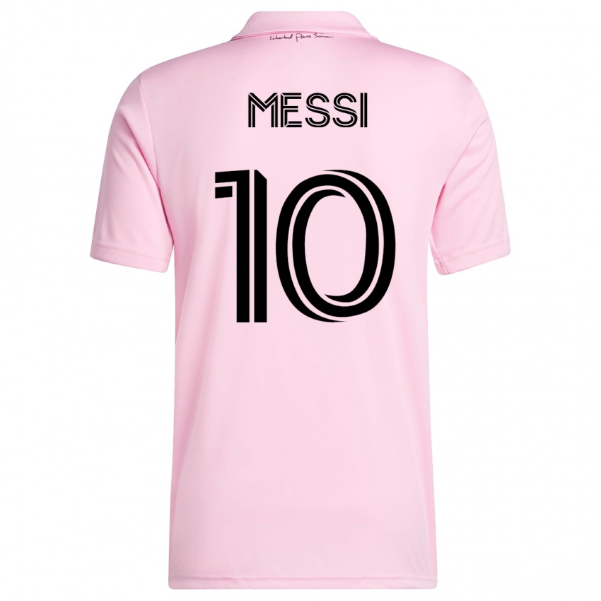 Női Lionel Messi #10 Rózsaszín Hazai Jersey 2023/24 Mez Póló Ing