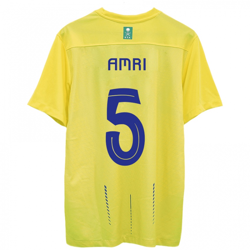 Női Abdulelah Al-Amri #5 Sárga Hazai Jersey 2023/24 Mez Póló Ing