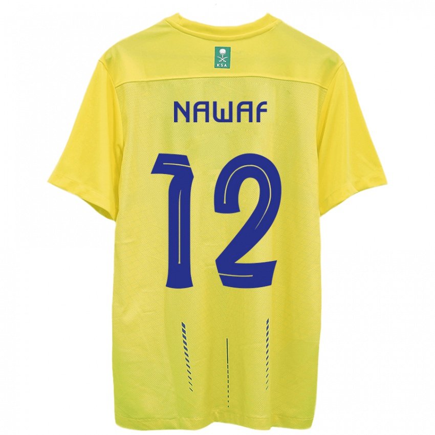 Női Nawaf Al-Boushal #12 Sárga Hazai Jersey 2023/24 Mez Póló Ing