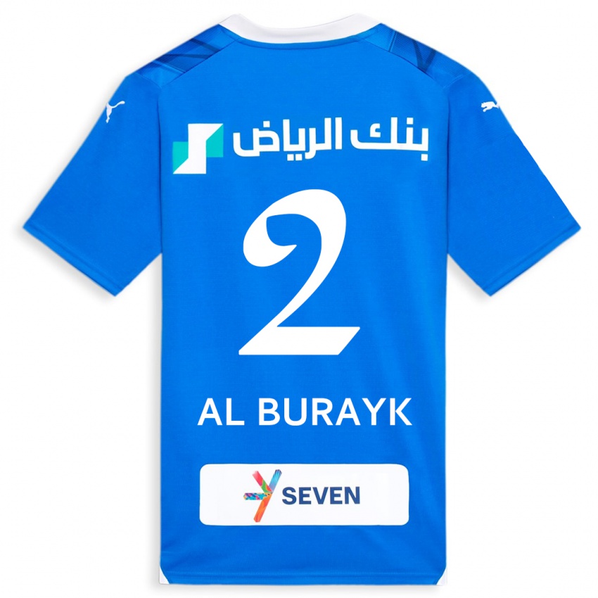 Női Mohammed Al-Burayk #2 Kék Hazai Jersey 2023/24 Mez Póló Ing