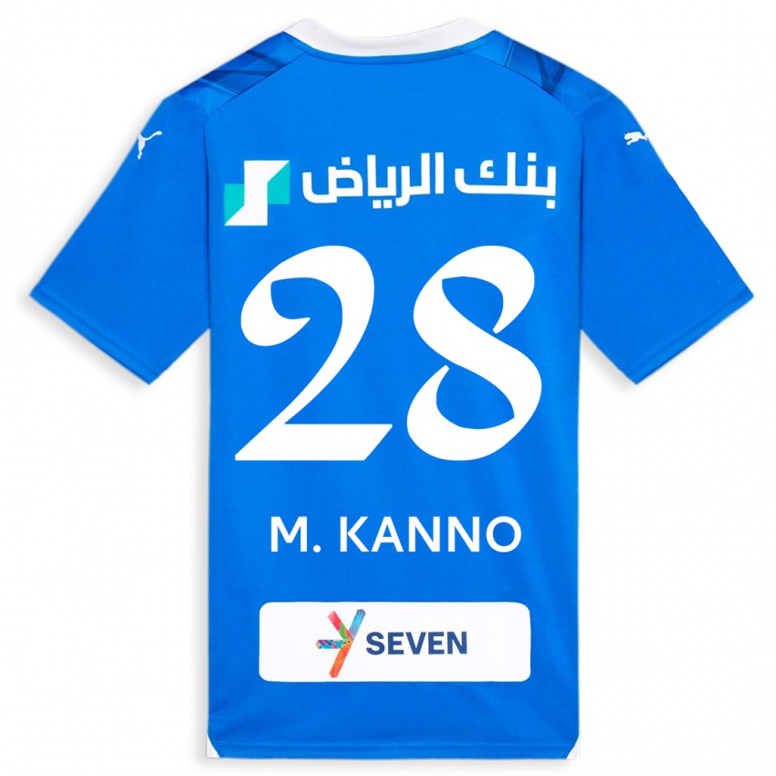 Női Mohamed Kanno #28 Kék Hazai Jersey 2023/24 Mez Póló Ing