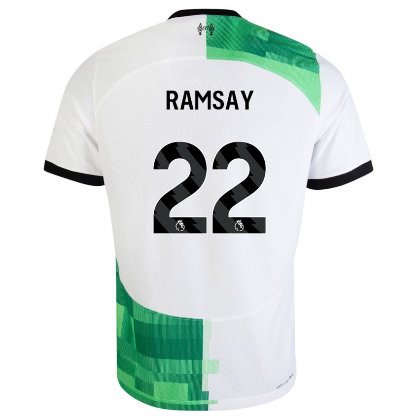 Női Calvin Ramsay #22 Fehér Zöld Idegenbeli Jersey 2023/24 Mez Póló Ing