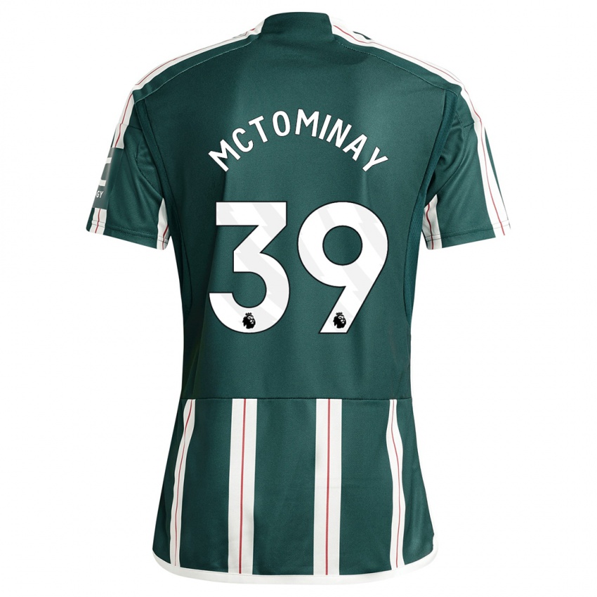 Női Scott Mctominay #39 Sötétzöld Idegenbeli Jersey 2023/24 Mez Póló Ing