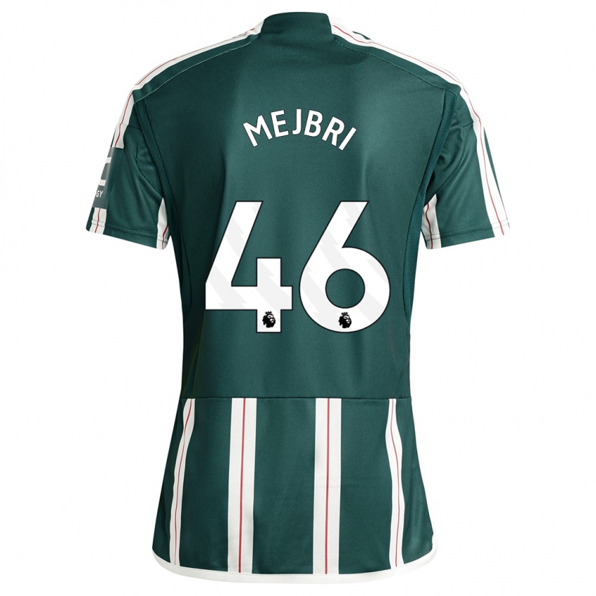 Női Hannibal Mejbri #46 Sötétzöld Idegenbeli Jersey 2023/24 Mez Póló Ing