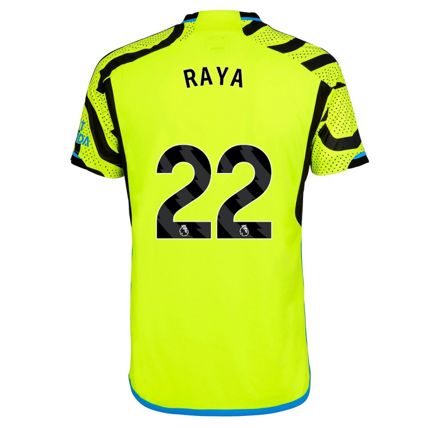 Női David Raya #22 Sárga Idegenbeli Jersey 2023/24 Mez Póló Ing