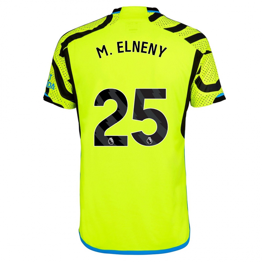 Női Mohamed Elneny #25 Sárga Idegenbeli Jersey 2023/24 Mez Póló Ing