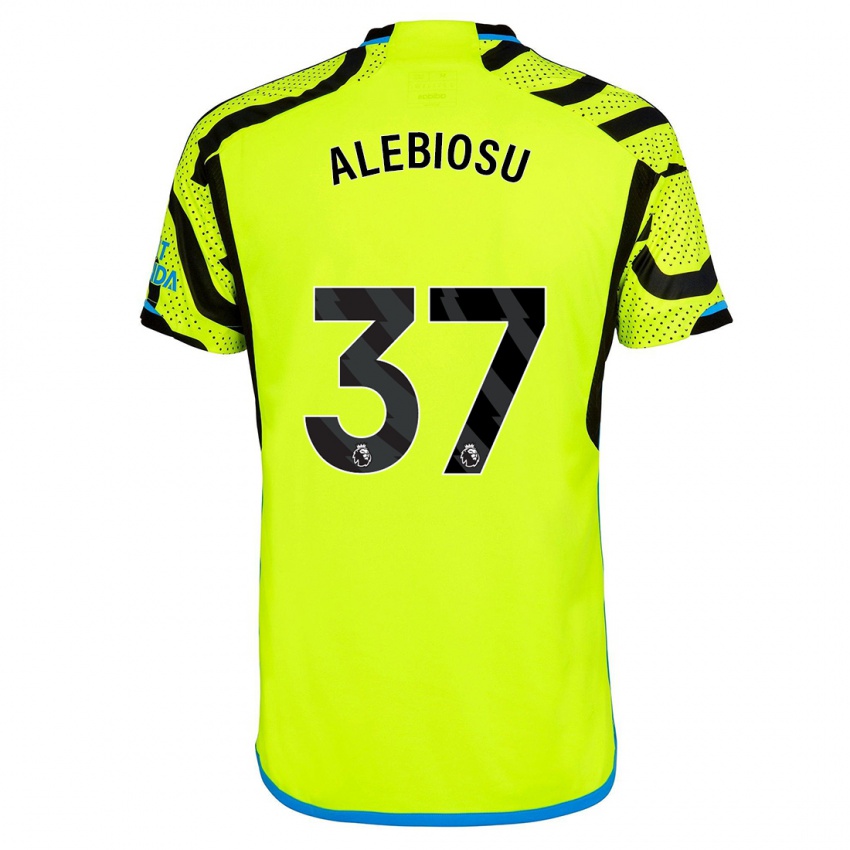 Női Ryan Alebiosu #37 Sárga Idegenbeli Jersey 2023/24 Mez Póló Ing