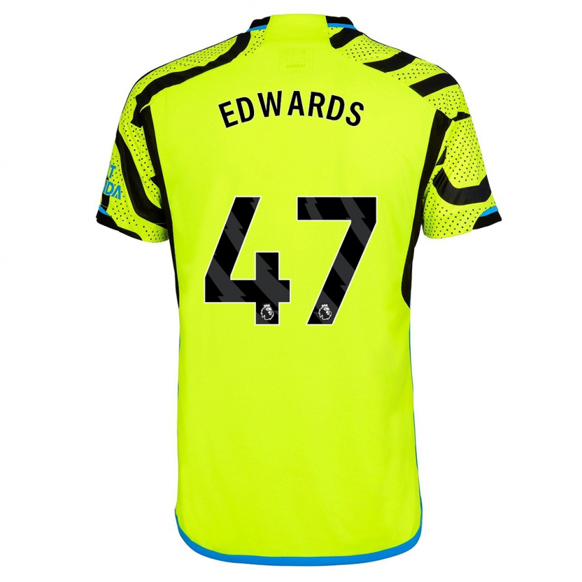 Női Khayon Edwards #47 Sárga Idegenbeli Jersey 2023/24 Mez Póló Ing