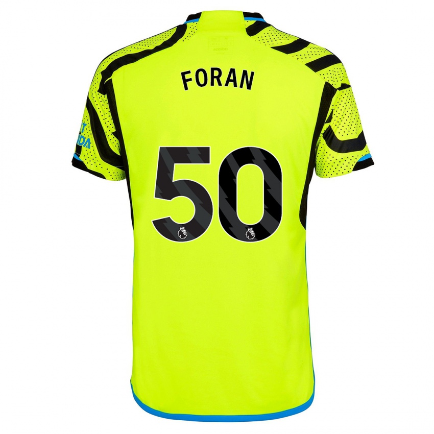 Női Taylor Foran #50 Sárga Idegenbeli Jersey 2023/24 Mez Póló Ing