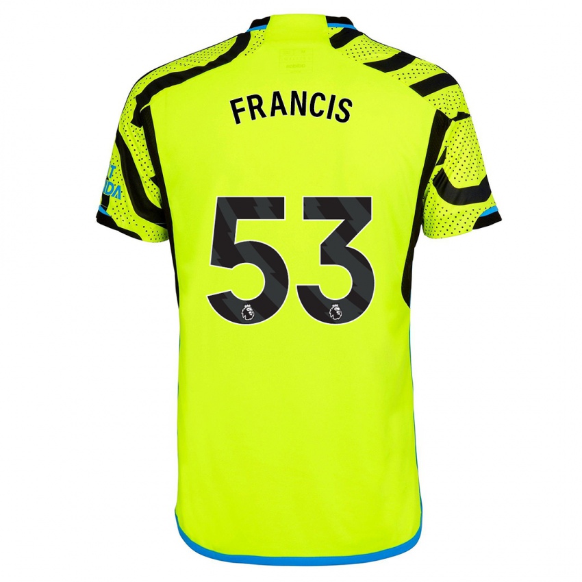 Női Jack Henry Francis #53 Sárga Idegenbeli Jersey 2023/24 Mez Póló Ing