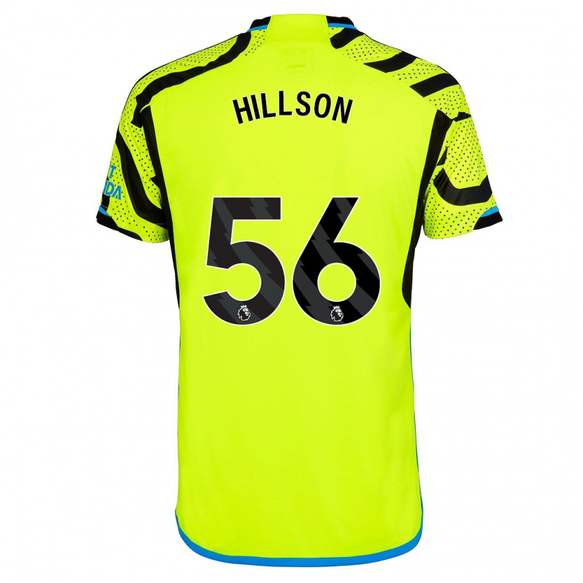 Női James Hillson #56 Sárga Idegenbeli Jersey 2023/24 Mez Póló Ing