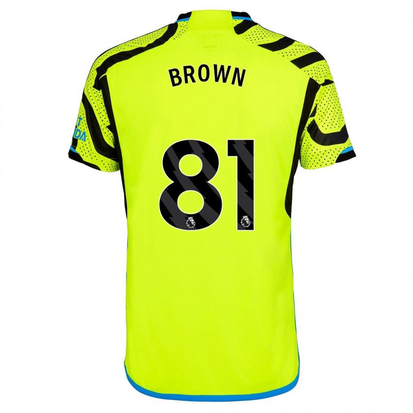 Női Luis Brown #81 Sárga Idegenbeli Jersey 2023/24 Mez Póló Ing