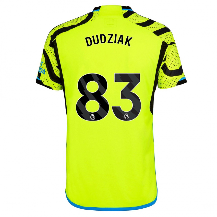 Női Harrison Dudziak #83 Sárga Idegenbeli Jersey 2023/24 Mez Póló Ing