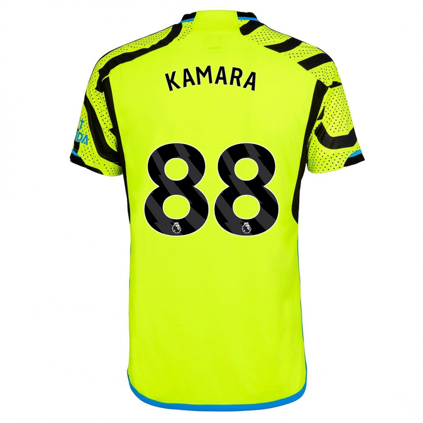 Női Osman Kamara #88 Sárga Idegenbeli Jersey 2023/24 Mez Póló Ing