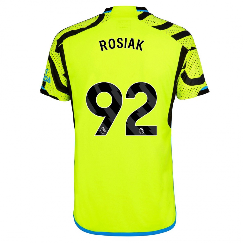 Női Michal Rosiak #92 Sárga Idegenbeli Jersey 2023/24 Mez Póló Ing