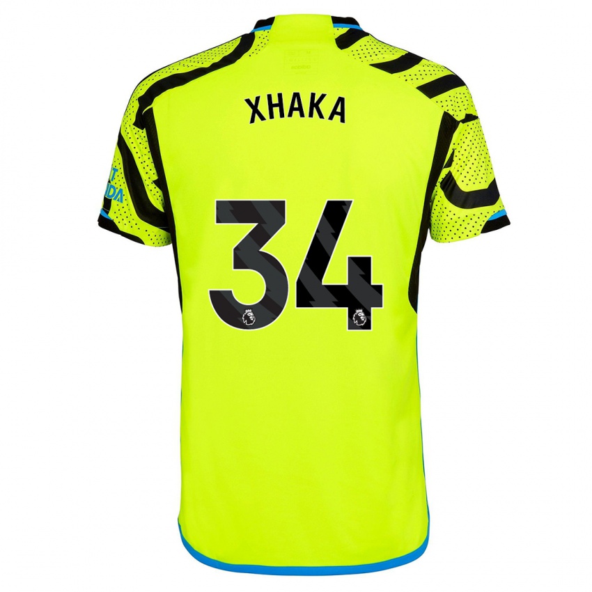 Női Granit Xhaka #34 Sárga Idegenbeli Jersey 2023/24 Mez Póló Ing