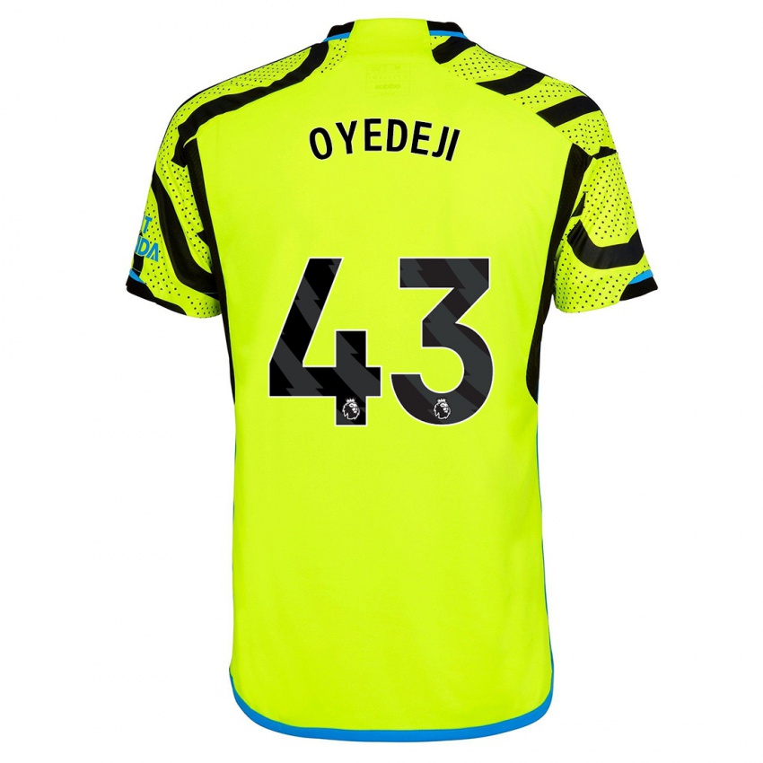 Női Nathan Butler Oyedeji #43 Sárga Idegenbeli Jersey 2023/24 Mez Póló Ing