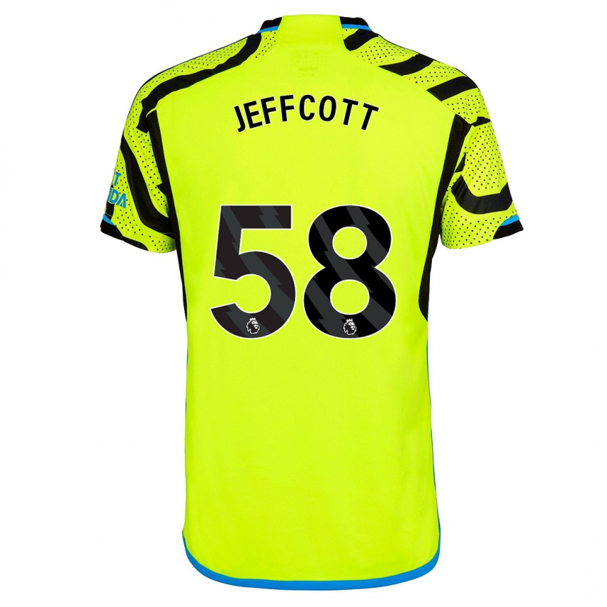 Női Henry Jeffcott #58 Sárga Idegenbeli Jersey 2023/24 Mez Póló Ing