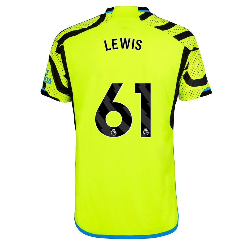 Női George Lewis #61 Sárga Idegenbeli Jersey 2023/24 Mez Póló Ing