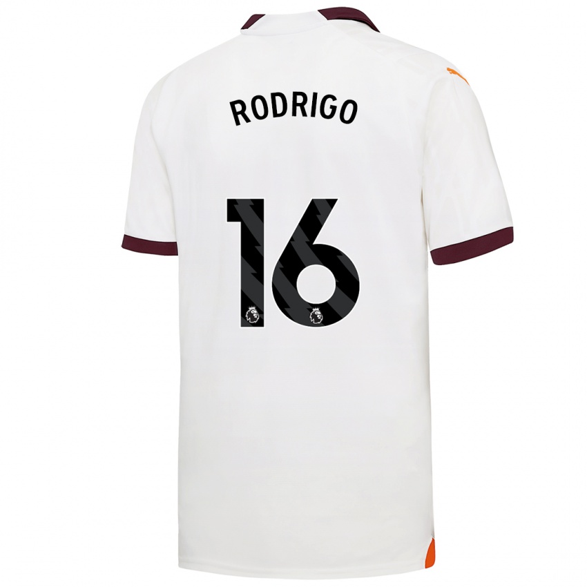 Női Rodrigo Hernandez #16 Fehér Idegenbeli Jersey 2023/24 Mez Póló Ing