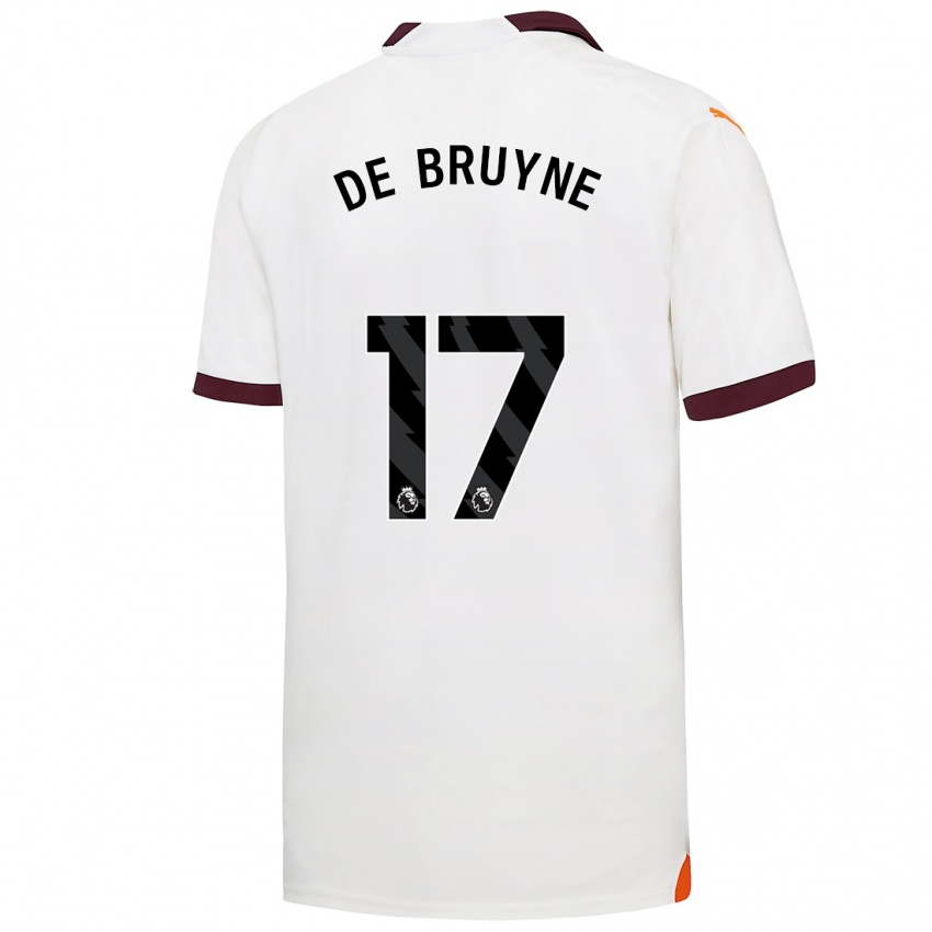 Női Kevin De Bruyne #17 Fehér Idegenbeli Jersey 2023/24 Mez Póló Ing