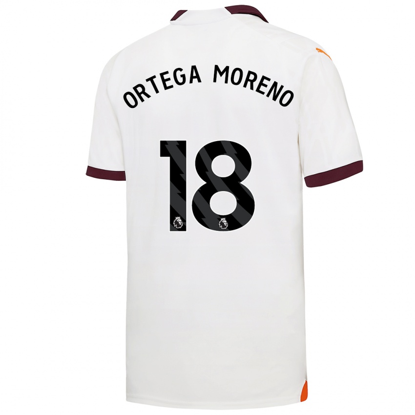 Női Stefan Ortega Moreno #18 Fehér Idegenbeli Jersey 2023/24 Mez Póló Ing