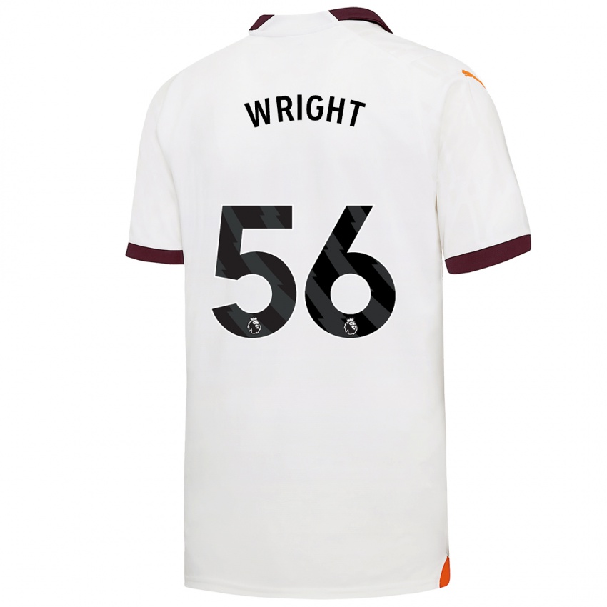 Női Jacob Wright #56 Fehér Idegenbeli Jersey 2023/24 Mez Póló Ing