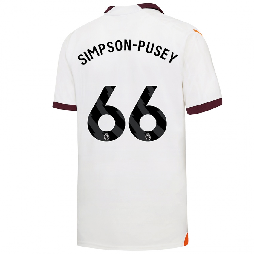 Női Jahmai Simpson-Pusey #66 Fehér Idegenbeli Jersey 2023/24 Mez Póló Ing