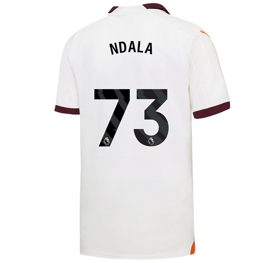 Női Joel Ndala #73 Fehér Idegenbeli Jersey 2023/24 Mez Póló Ing