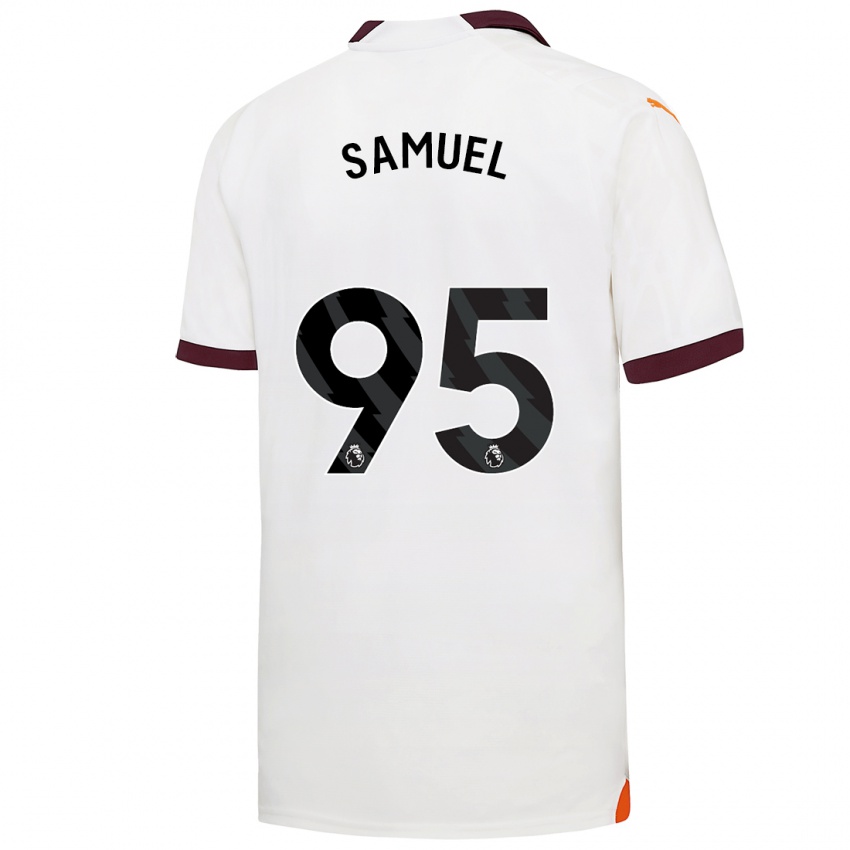 Női Lakyle Samuel #95 Fehér Idegenbeli Jersey 2023/24 Mez Póló Ing