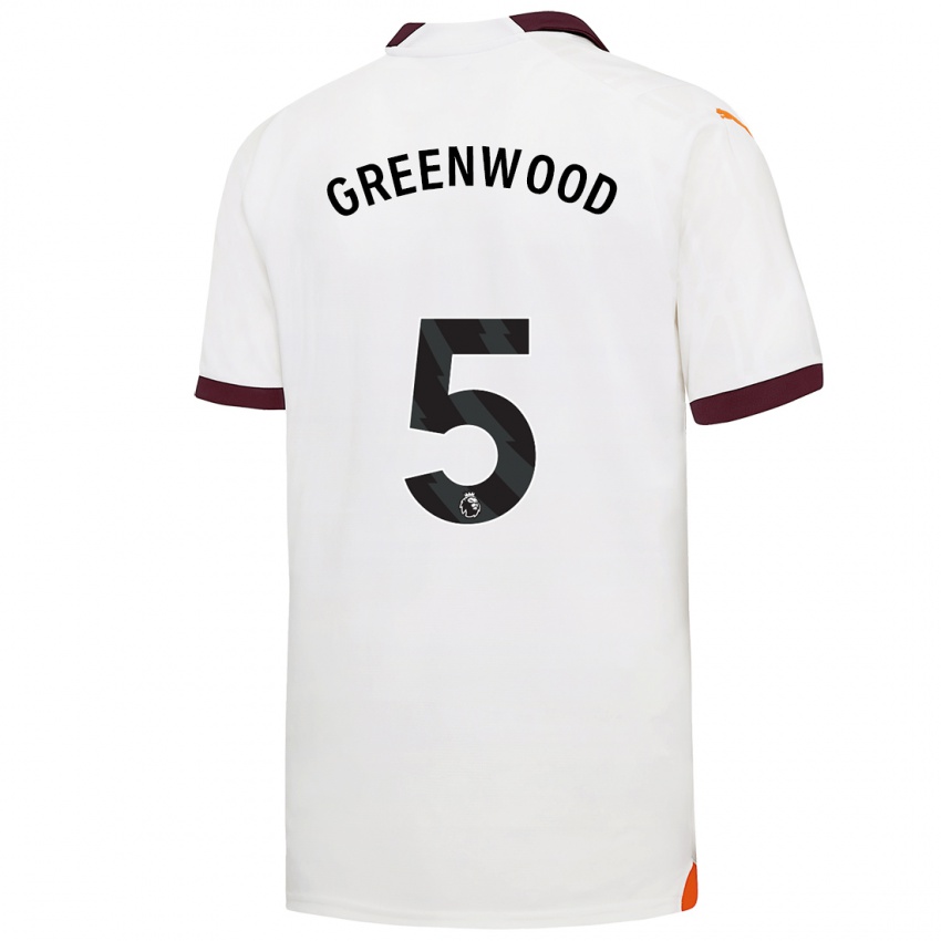 Női Alex Greenwood #5 Fehér Idegenbeli Jersey 2023/24 Mez Póló Ing