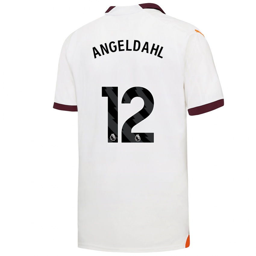 Női Filippa Angeldahl #12 Fehér Idegenbeli Jersey 2023/24 Mez Póló Ing